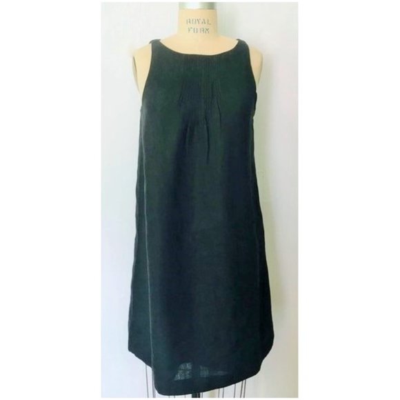 Vineyard Vines Dresses & Skirts - VINEYARD VINES BLACK LINEN COTTON PINTUCK SLEEVELESS CISCO SWING DRESS 4 NWT
